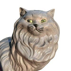 vintage Persian large cat gray midcentury mcm lifesize